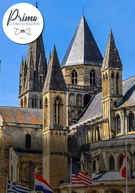 Église gothique de Caen, Normandie.