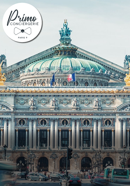 Façade du Palais Garnier, Opéra de Paris, dans le 9ᵉ arrondissement.